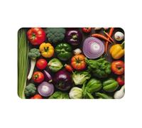 Introducción de varios tapetes ultrafinos con estampado de vegetales, alfombra perfecta para puerta delantera, puerta trasera, patio y entrada