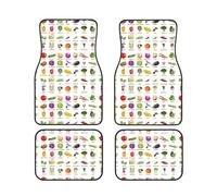 Introducción de varios vegetales, accesorios para vehículos, juego de 4 alfombrillas de protección para furgonetas, sedanes, camiones