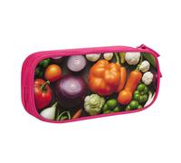 Introducción de varios vegetales bolsa de papelería ligera para bolígrafos, escuela, universidad, oficina, viajes, niños, niñas y adultos, Pink, Talla única, Juego de mochila escolar