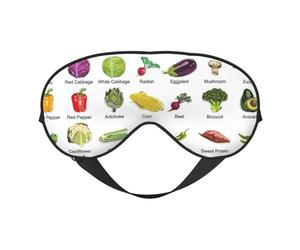 Introducción de varios vegetales con estampado cómodo antifaz de cobertura completa, ligero, para hombres y mujeres, viajes al aire libre, relajación