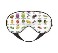 Introducción de varios vegetales de seda de imitación para dormir, relajación, con correa elástica ajustable, ideal para viajes y sueño profundo