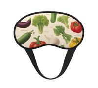 Introducción de varios vegetales estampados adultos sueño cómodo máscara de ojos bloqueo de luz ayuda siesta para viajes, insomnio camping