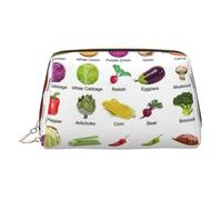 Introducción de varios vegetales, organizador de maquillaje listo para viajar, bolsa de aseo portátil para mujer, Gold, Talla única, Neceser