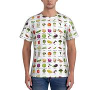 Introduction of Various Vegetables - Camiseta de manga corta para hombre de secado rápido, Negro, XXL