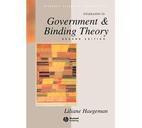 Introduction to Government & Binding Theory 2e: 0001 (Blackwell Textbooks in Linguistics)