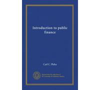 Introduction to public finance