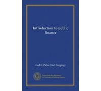 Introduction to public finance