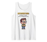 Introirtuoso Estoy aquí para Ayudar, Pero Prefiero no ser Camiseta sin Mangas