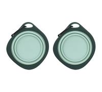 Introti 2 cuencos plegables de silicona para agua para mascotas