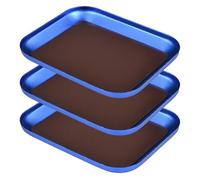 Introti 3 bandejas magnéticas de tornillos para piezas pequeñas para tuercas, tornillos, pernos (azul)