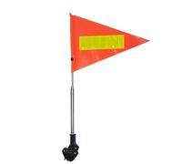 Introti Bandera de bicicleta con poste para seguridad telescópica de 5.5 pies para carrito de golf con soporte de abrazadera para ATV, bicicleta, remolque, silla de ruedas, scooter de movilidad