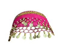 Introti Bling Belly Dance - Bufanda de cadera con lentejuelas ajustable para cachorros, vestido de baile multiusos, decorativa, toalla de cadera para fiestas de Halloween, celebraciones, actuaciones