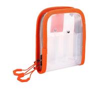 Introti Bolsa de almacenamiento transparente para equipo de pesca, impermeable, de madera, para cebo, camarones, pulpo, cubierta protectora de plástico, organizador de accesorios de pesca, Orange