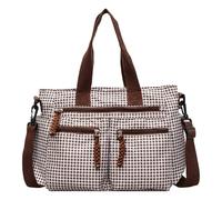 Introti Bolso cruzado a cuadros para mujer con correa ajustable, bonito bolso de mano para viajes, compras, trabajo, citas, uso diario, café, 12.99x5.51x9.84(inch)