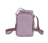 Introti Bolso cruzado pequeño de nailon para mujer, múltiples bolsillos, bolsa de viaje, bolsa de hombro, cartera para smartphone, bolso de mano para camping, senderismo, pesca y playa, Purple, 200