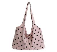 Introti Bolso de hombro con lunares para mujer, gran capacidad, para ocio, Y2K, versátil bolsa para axilas, diseño de lunares, bolsas de axilas, viajes, citas, compras, Pink, 250.00x155.00x100.00mm
