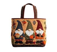 Introti Bolso de mano versátil de gran capacidad con patrón floral, reutilizable, bonito estampado, para compras y salidas familiares al aire libre, Estilo Q, Large