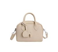 Introti Bolsos de hombro de piel sintética con colgante de elefante, bolso cruzado pequeño para mujer, viajes, compras, trabajo, uso diario, Khaki, 210 x 150 x 70mm