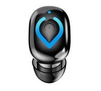 Introti BT 6.1 - Mini auricular inalámbrico individual con micrófono, auriculares deportivos IPX3, impermeables, con cancelación de ruido, para teléfonos inteligentes, PC, TV, audiolibro (negro)