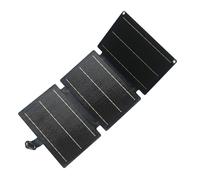 Introti Cargador solar plegable de 21 W, panel de carga solar flexible, USB-C portátil, plegable, IPX6, impermeable, panel solar de silicona monocristalino para banco de energía, teléfono, tableta
