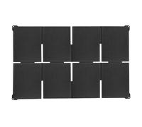 Introti Cargador solar plegable ligero con puertos USB-A y USB-C, panel flexible alimentado por el sol, paneles solares de 8 pliegues para estación de energía, teléfono, camping, senderismo