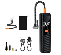 Introti Compresor de aire portátil con medidor de presión digital, bomba de aire inalámbrica de 150 PSI, bomba de aire para coche, motocicleta, bicicleta, bolas y más