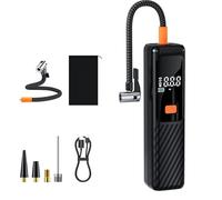 Introti Compresor de aire portátil con medidor de presión digital, bomba de aire inalámbrica de 150 PSI, bomba de aire para coche, motocicleta, bicicleta, bolas y más