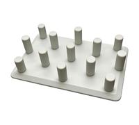 Introti Cuenco magnético de silicona para alimentación lenta con 13 pilares, diseño antiasfixia, inserto de cuenco de alimentación lenta promueve la salud para gatos y perros grandes, medianos y