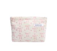 Introti Elegantes bolsas de almacenamiento de gran capacidad, bolsa de transporte simple, multiusos, con rayas bloqueadas de color, bolsa de maquillaje para compras y salidas familiares al aire libre