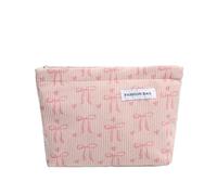Introti Elegantes bolsas de almacenamiento de gran capacidad, bolsa de transporte simple, multiusos, con rayas bloqueadas de color, bolsa de maquillaje para compras y salidas familiares al aire libre