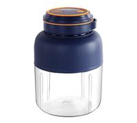 Introti Exprimidor multifuncional para el hogar de 800 ml con tapa de popote, vaso exprimidor eléctrico inalámbrico con mango resistente, batidores eléctricos antiaccidentes para batidos, frutas