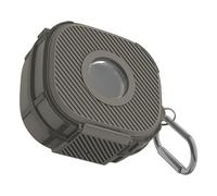 Introti Funda protectora para auriculares Beats Powerbeats Fit BT con soporte y mosquetón de metal, a prueba de golpes, funda protectora impermeable para auriculares para viajes al aire libre, camping