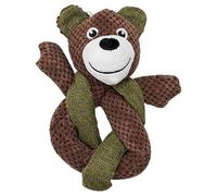 Introti Juguete de peluche chirriante para perros para mantenerlos ocupados, juguete interactivo de dentición con chirriador suave, resistente al desgarro, para perros pequeños, medianos y grandes