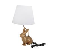 Introti Lámpara de perro con pantalla de lino blanco, bonita decoración de habitación, lámpara de mesa de perro blanco de 17.7 pulgadas para sala de estar, estética única decoración del hogar