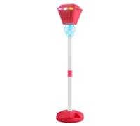 Introti Linterna mágica de burbujas para jardín, lámpara de jardín con luces y música, automática de pie, altura ajustable para bodas, cumpleaños, Navidad, al aire libre (rojo)
