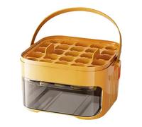 Introti Máquina de cubitos de hielo con tapa de prensa y pinzas 2 en 1 y juego de cubos de almacenamiento con asa tipo prensa ICES bandeja de cubo para bricolaje, cóctel, café, bebidas