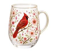 Introti Morning Bliss - Taza de té de cristal, multiusos, vintage, botánica, reutilizable, estética, inspirada en el jardín, para decoración de sala de té
