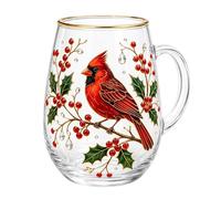 Introti Morning Bliss - Taza de té de cristal, multiusos, vintage, botánica, reutilizable, estética, inspirada en el jardín, para decoración de sala de té