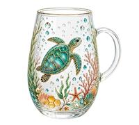 Introti Morning Bliss - Taza de té de cristal, multiusos, vintage, botánica, reutilizable, estética, inspirada en el jardín, para decoración de sala de té