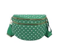 Introti Riñonera de gran capacidad, impermeable, ligera, con correa ajustable para mujer, uso diario y vocación, Green, 265 x 230 x 110mm