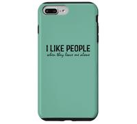 Introvert Funny Quote I Like People When They Leave me Alone Carcasa para iPhone 7 Plus/8 Plus