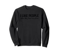 Introvert Funny Quote I Like People When They Leave me Alone Sudadera