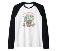 Introvert Home Sweet Cactus Home Graphic Women Funny GNOME Camiseta Manga Raglan