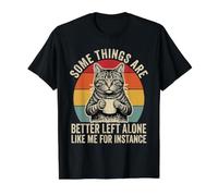 Introvert Humor Social Anxiety Meme Stay Away Fruit Of Loom Original T Algunas cosas son mejor dejarlas solas como yo, por ejemplo, Cat Camiseta gráfica económica, Hombre, Blanco, M Hombre (Pack de 1)