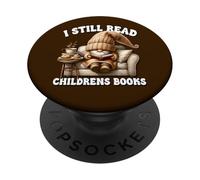 Introvert Librarian GNOME I Still Read Childrens Books PopSockets PopGrip Adhesivo