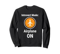 Introvert Mode Airplane ON Funny Antisocial Humor Sudadera