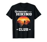 Introvert Senderismo Club Disfrutar Soledad Naturaleza Amante Bienestar Camiseta