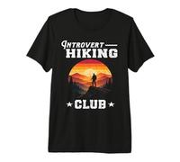 Introvert Senderismo Club Disfrutar Soledad Naturaleza Amante Bienestar Camiseta Premium
