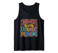 Introvert with Extrovert Problems Estado de ánimo Social Camiseta sin Mangas