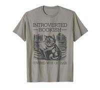 Introverted Bookish And Covered With Cat Hair Camiseta